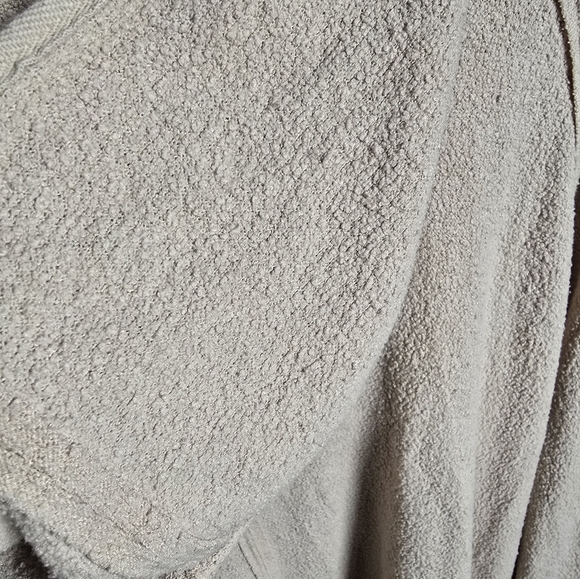 Oversized Hooded Cardigan Open Front XL CREAM Fleece - Picture 11 of 11